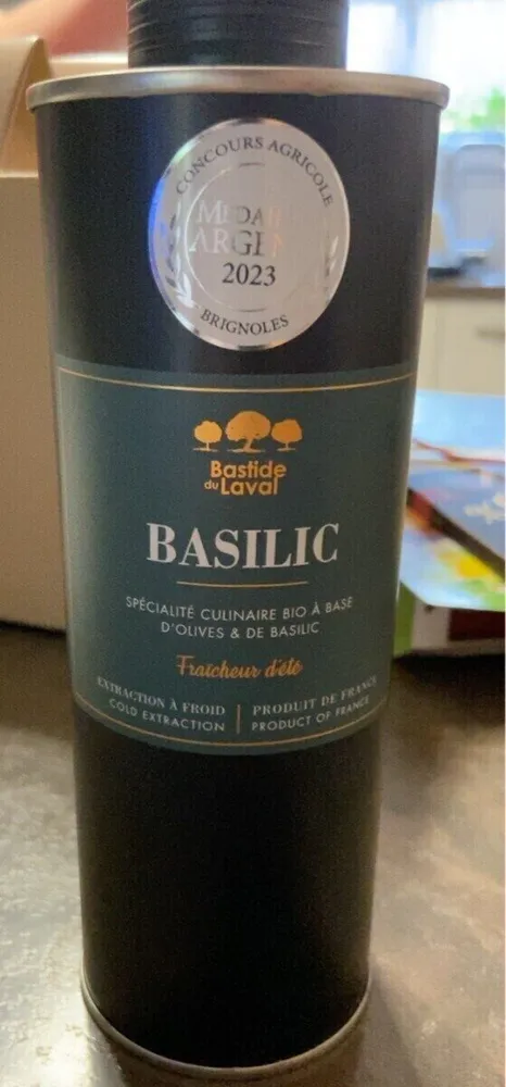Huile d’olive basilic