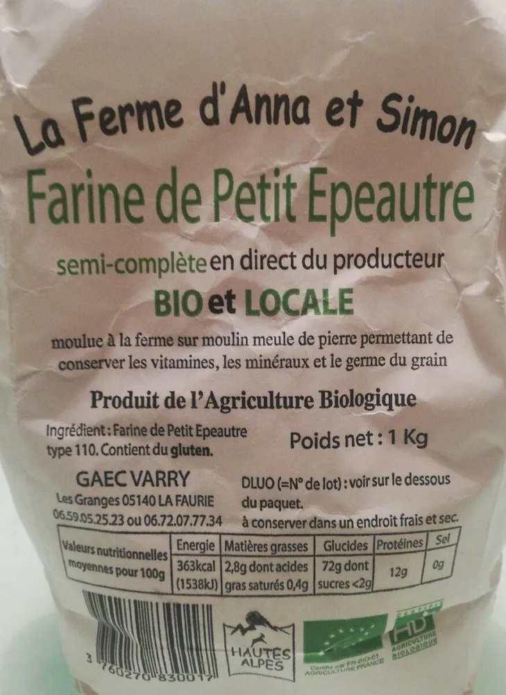 Farine de petit épeautre