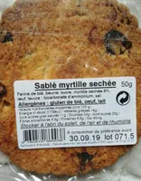 Sablé myrtille séchée