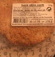 Sablé citron confit