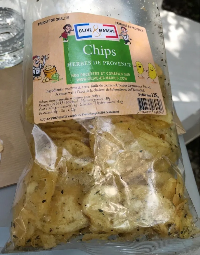 Chips aux herbes de Provence