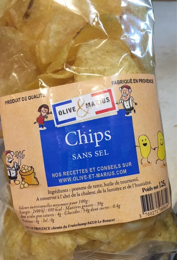 Chips sans sel