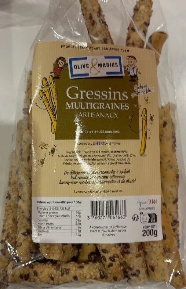 Gressins multigraines artisanaux