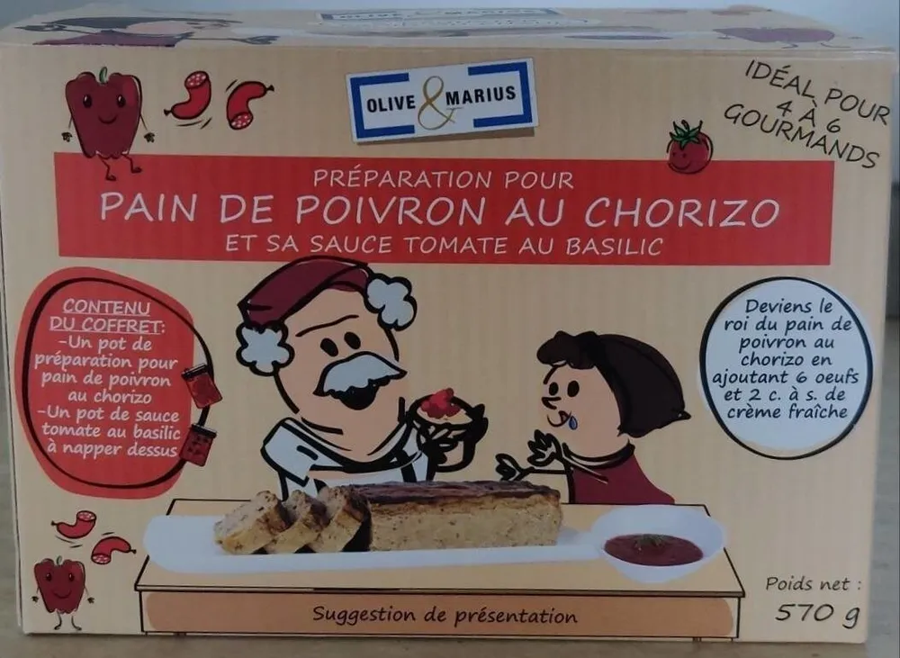 Préparation pour pain de poivrons au chorizo