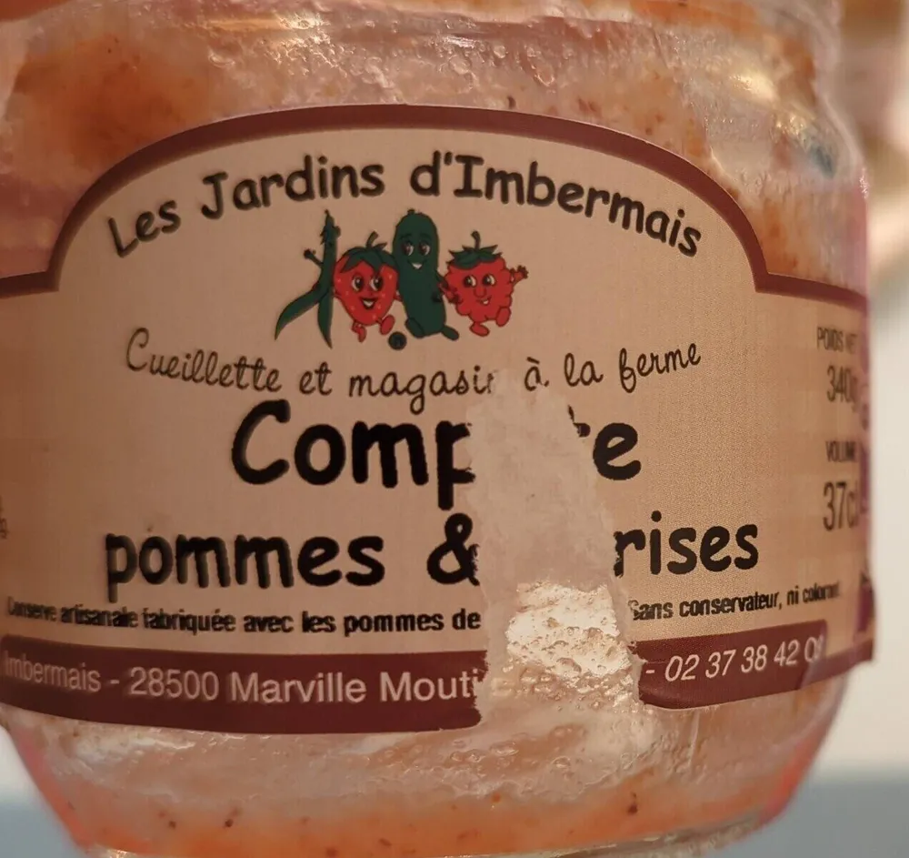 Compote, pomme et cerises