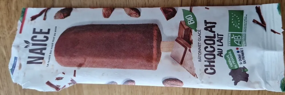 Bâtonnet glacer bio chocolat au lait