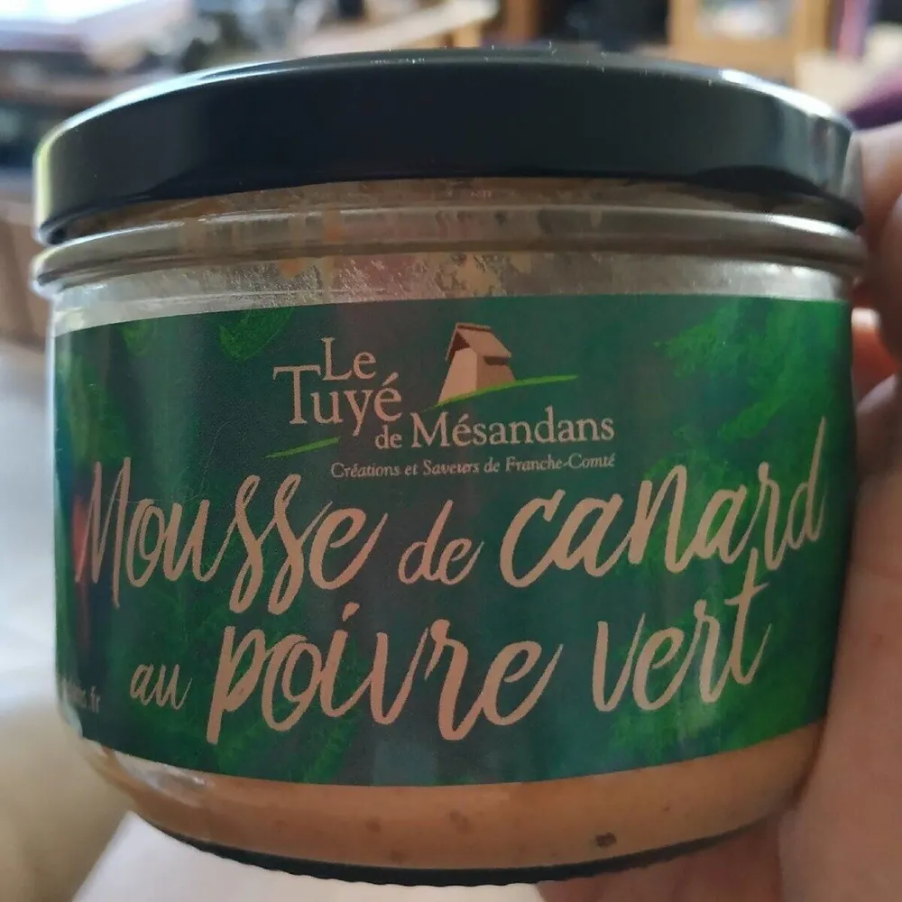 Mousse de canard au poivre vert