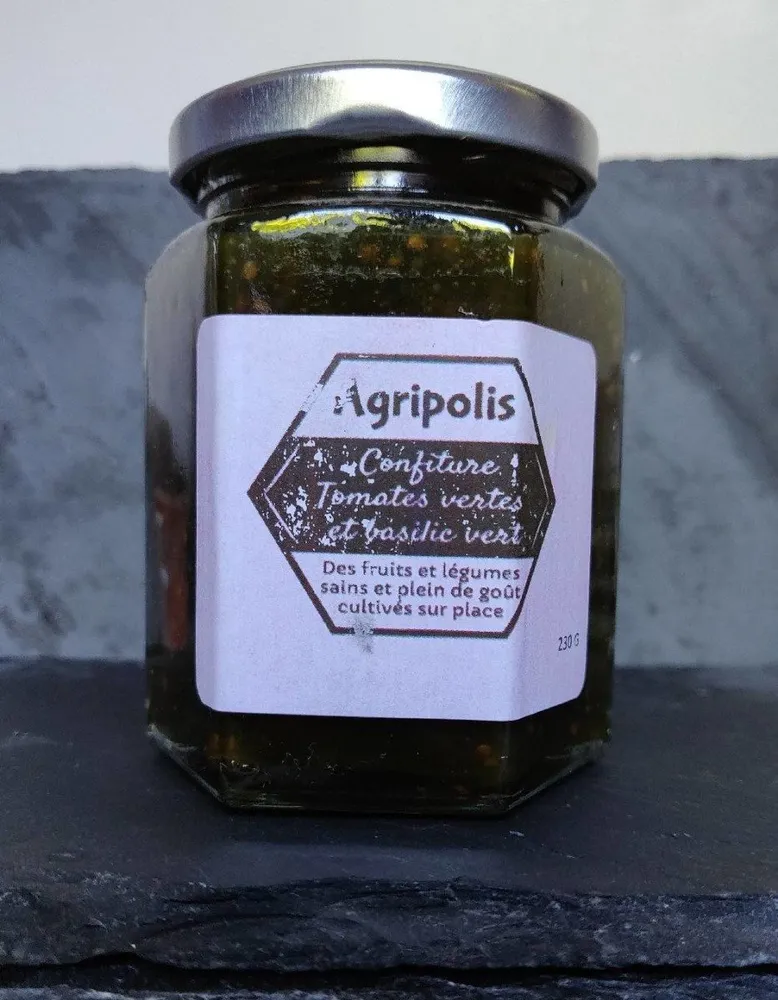 Confiture tomates vertes et basilic