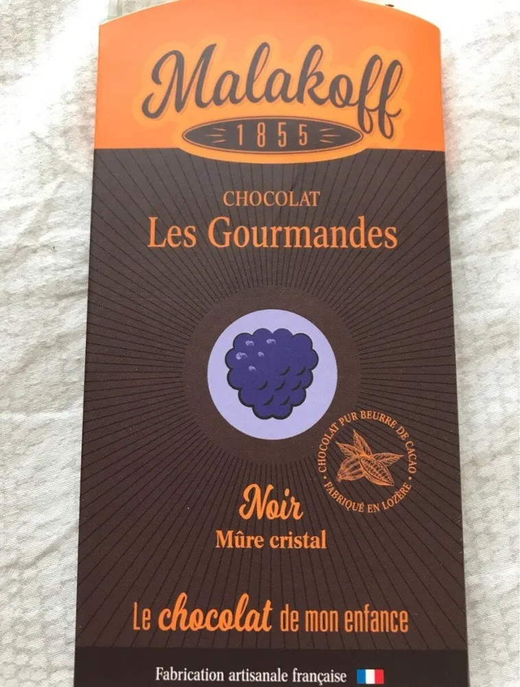 Chocolat noir Mure cristal