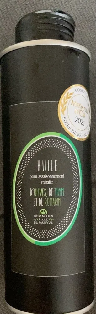 Huile d’olives, de thym et de romarin