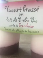 Yaourt brassé au lait de brebis sur lit de framboise