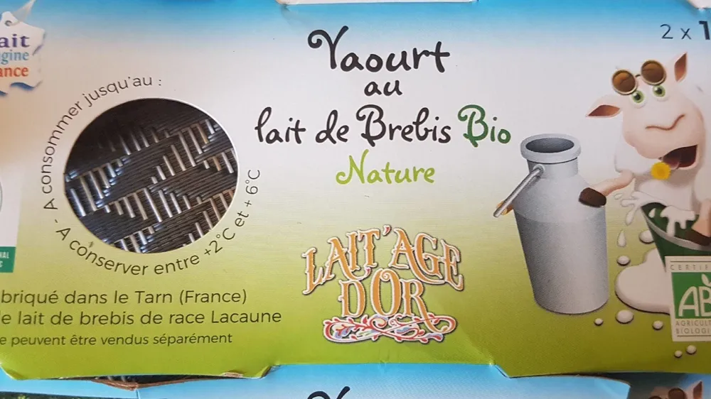 Yaourt au lait de brebis bio nature