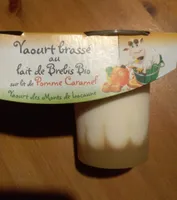 Yaourt brassé au lait de brebis bio sur lit de pomme caramel