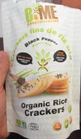 Organic rice crackers black pepper