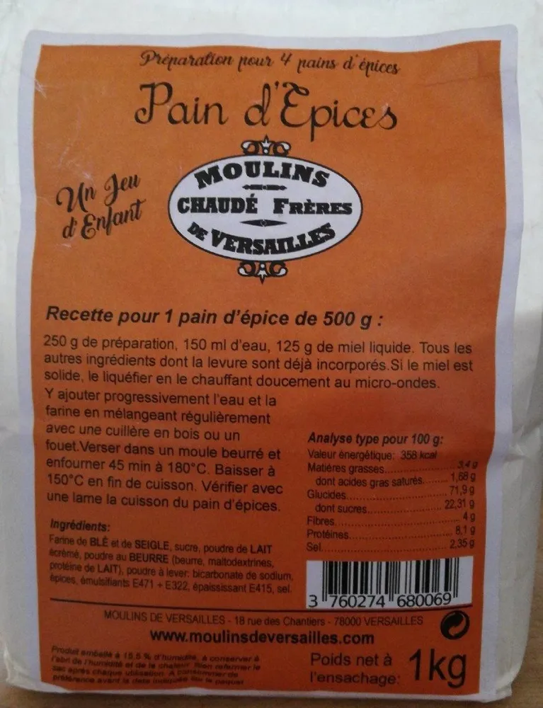 Préparation pour pain d'épices
