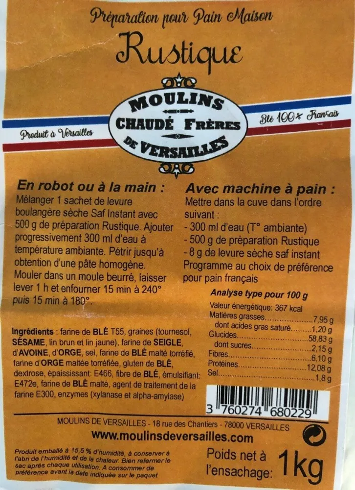 Preparation pour pain maison