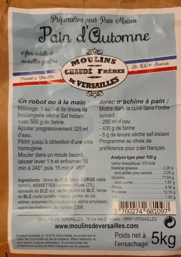 Pain d'automne (préparation prête à l'emploi)