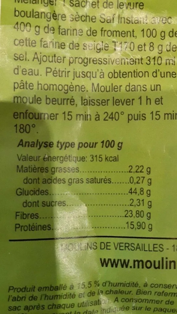 Farine de seigle T170