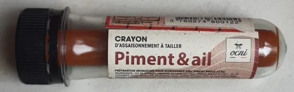 Crayon d'assaisonnement à taillera Piment & ail