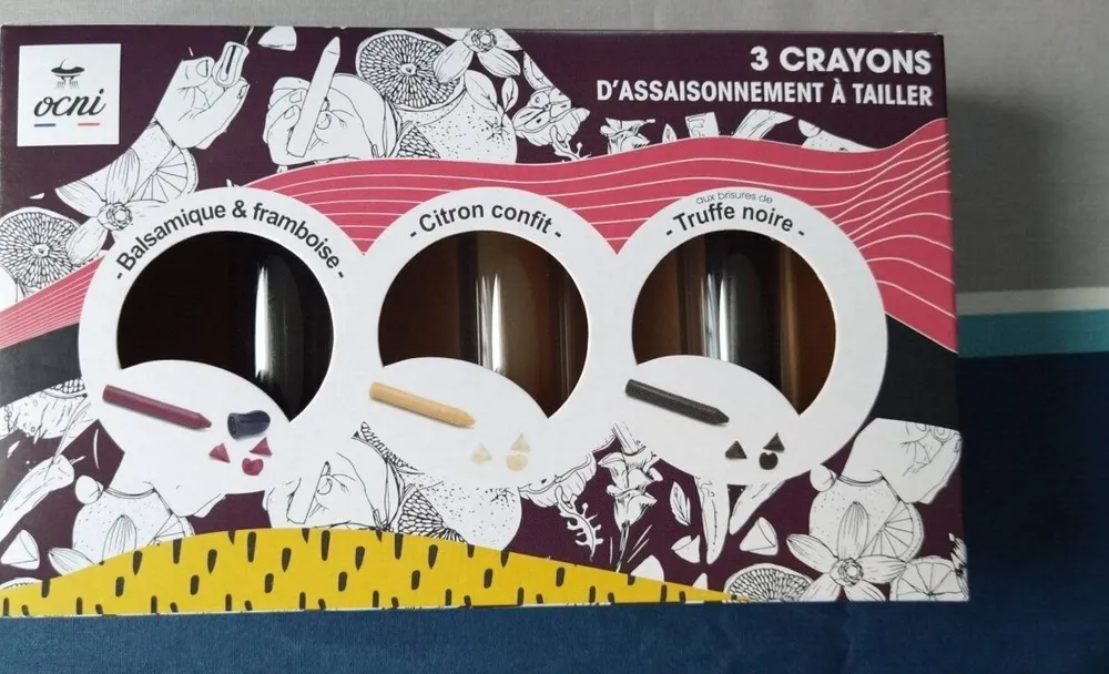 3 CRAYONS D'ASSAISONNEMENT À TAILLER