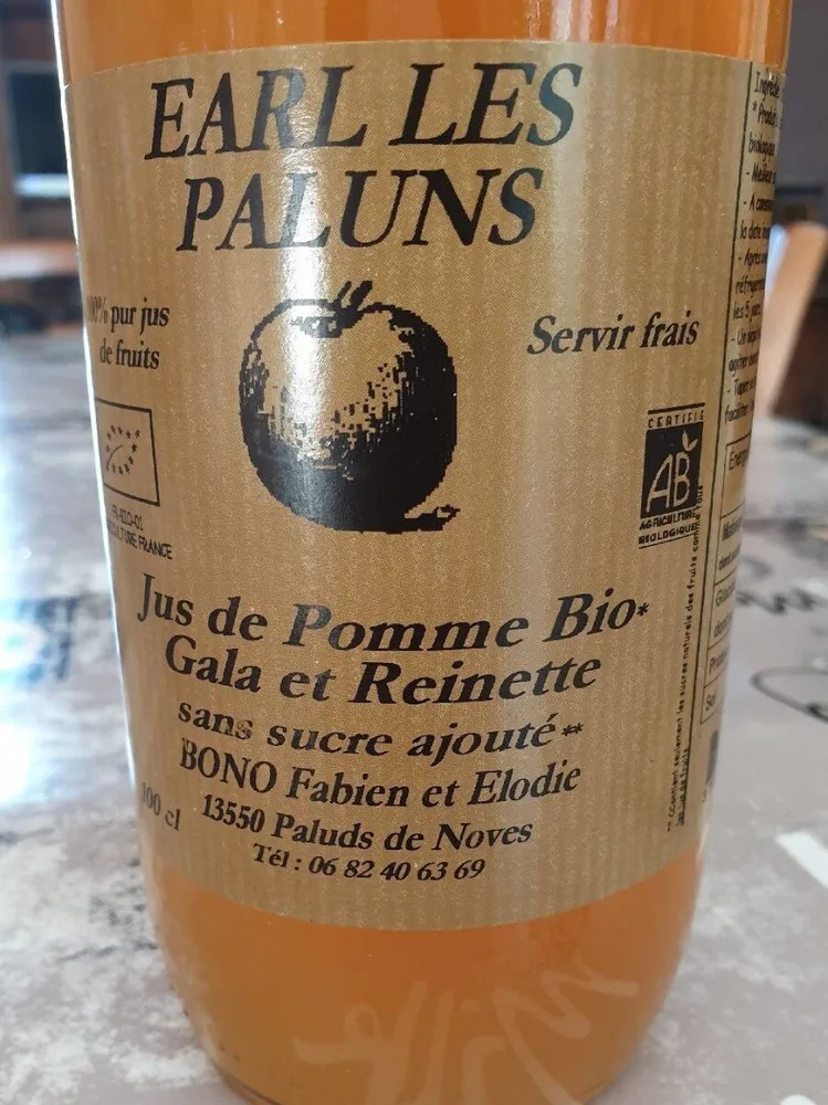 Jus de pomme bio gala et reinette