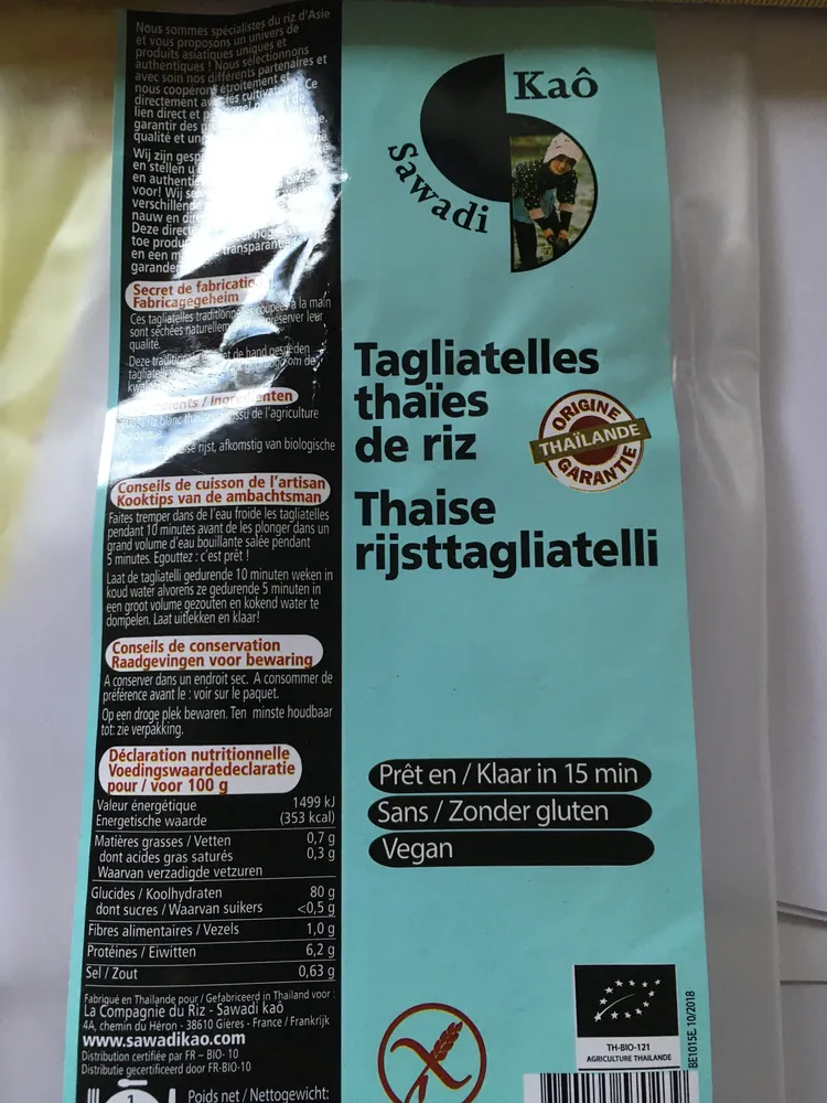 Tagliatelles thaïes de riz