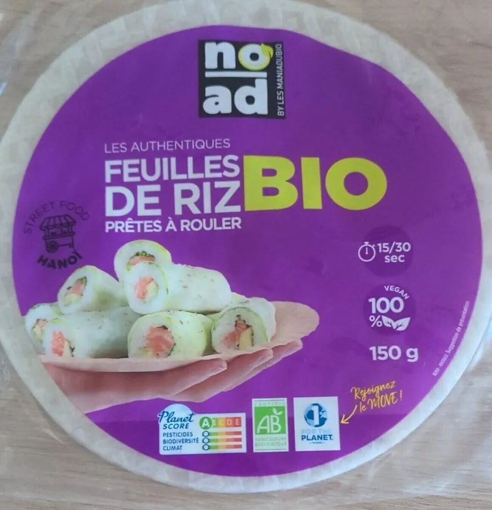 Feuilles de riz bio nems