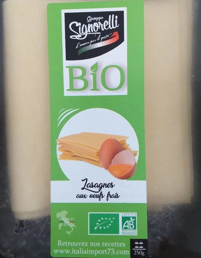 Lasagnes aux œufs frais
