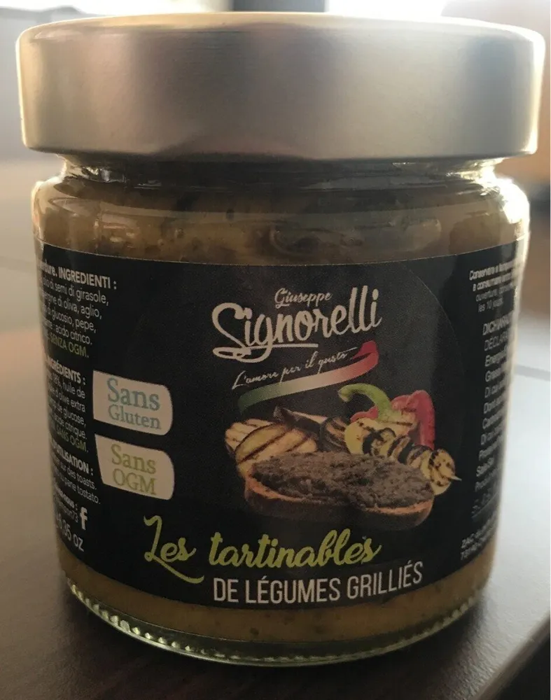 Les tartinables legumes Grilles