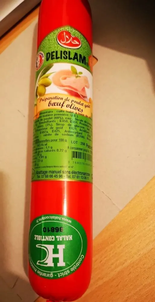 Préparation de poulet goût bœuf olive