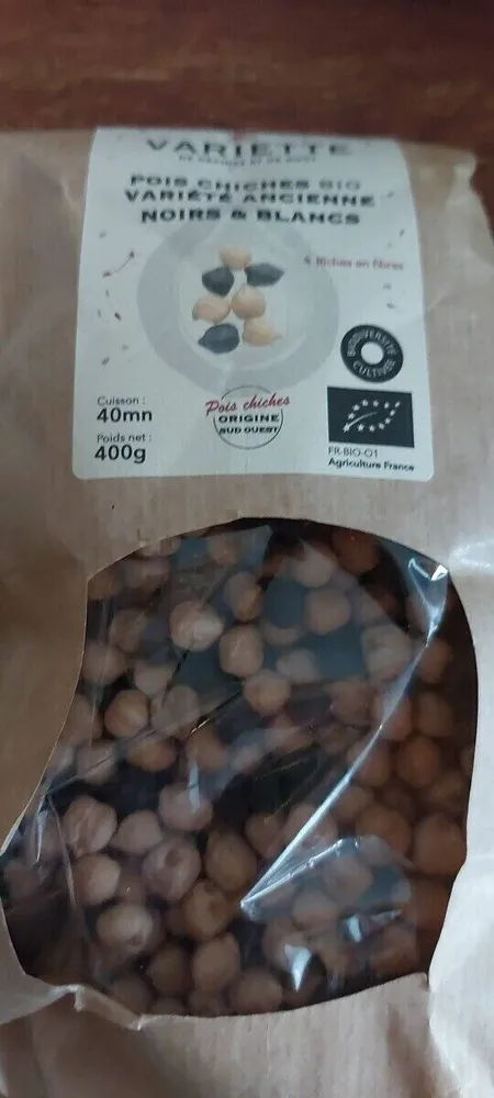 Pois Chiche Bio Variété Ancienne Noir & Blanc