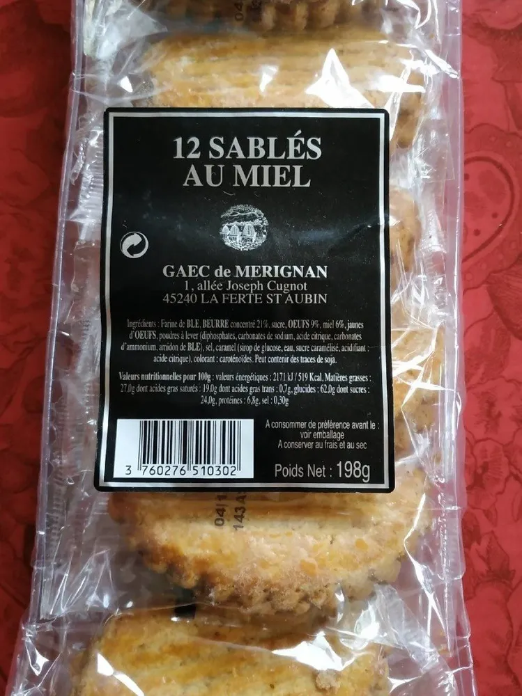 12 sablés au miel