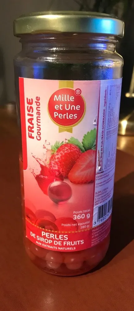 Perles de sirop de fruit - fraise gourmande
