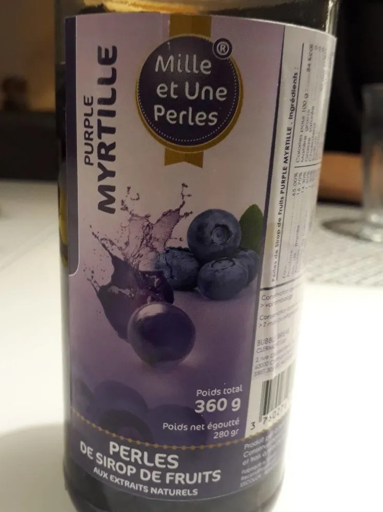 Perles de sirop de fruits