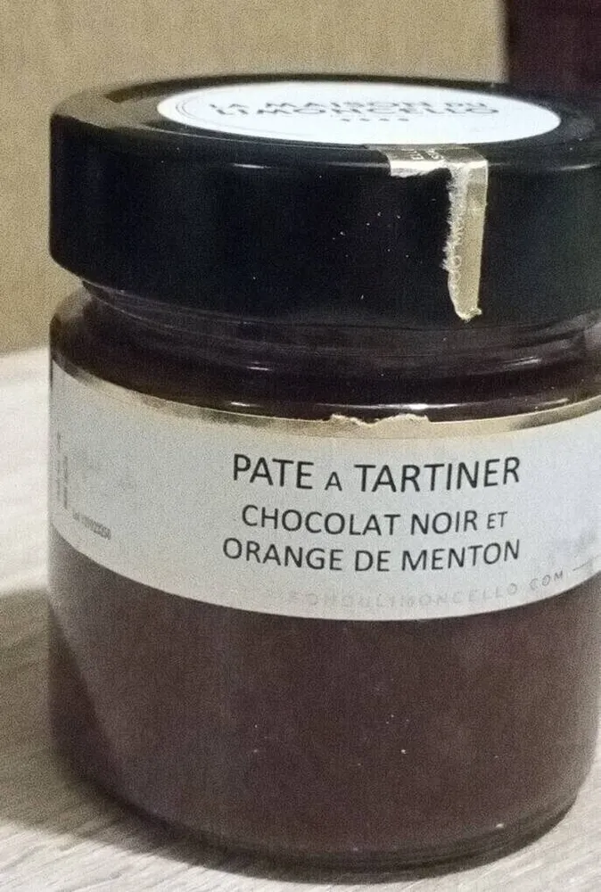 Pâte à tartiner Chocolat noir et orange de Menton