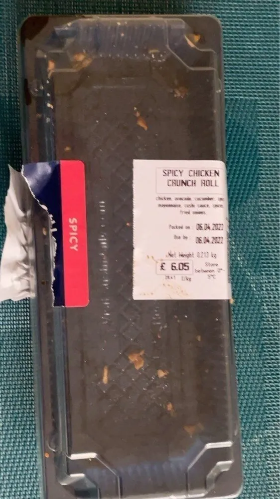 Spicy chickdn crunch roll