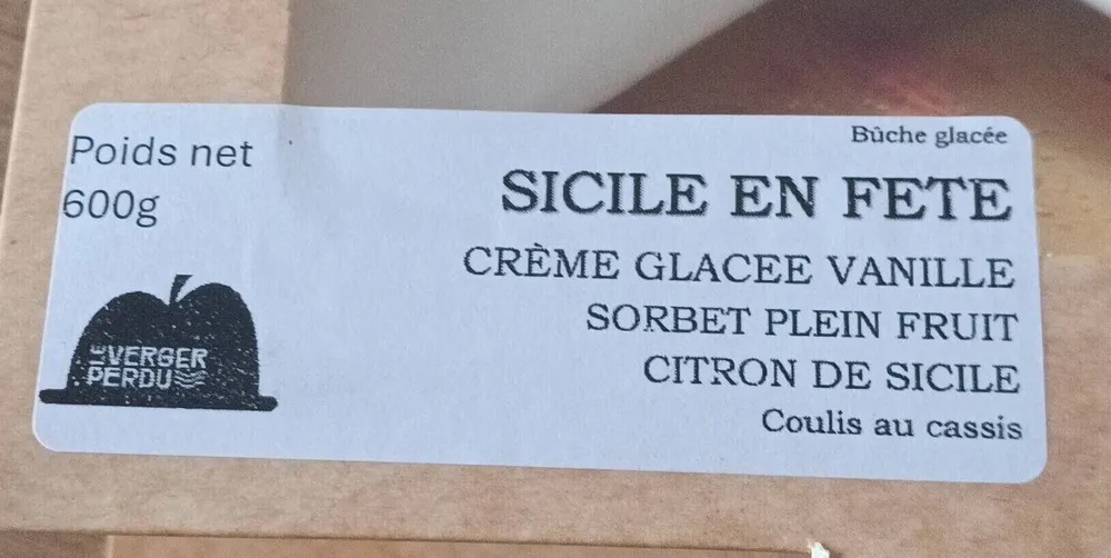 Buche glacée sicile en fête