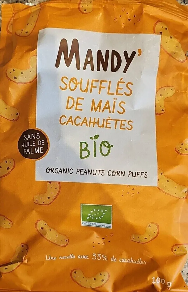 Soufflés de maïs cacahuètes bio