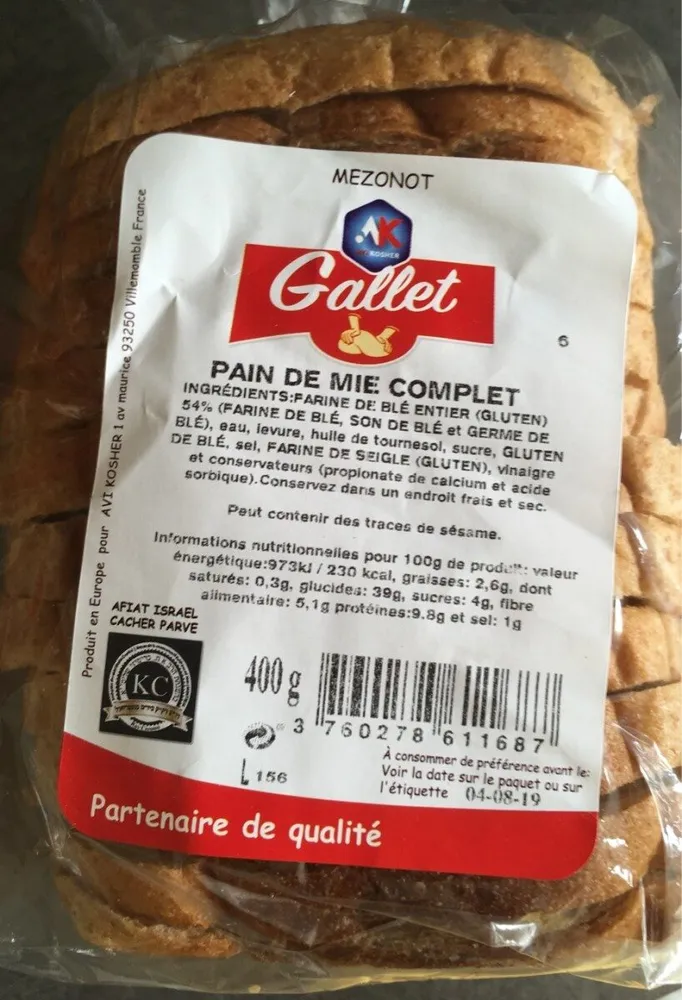Pain de mie complet