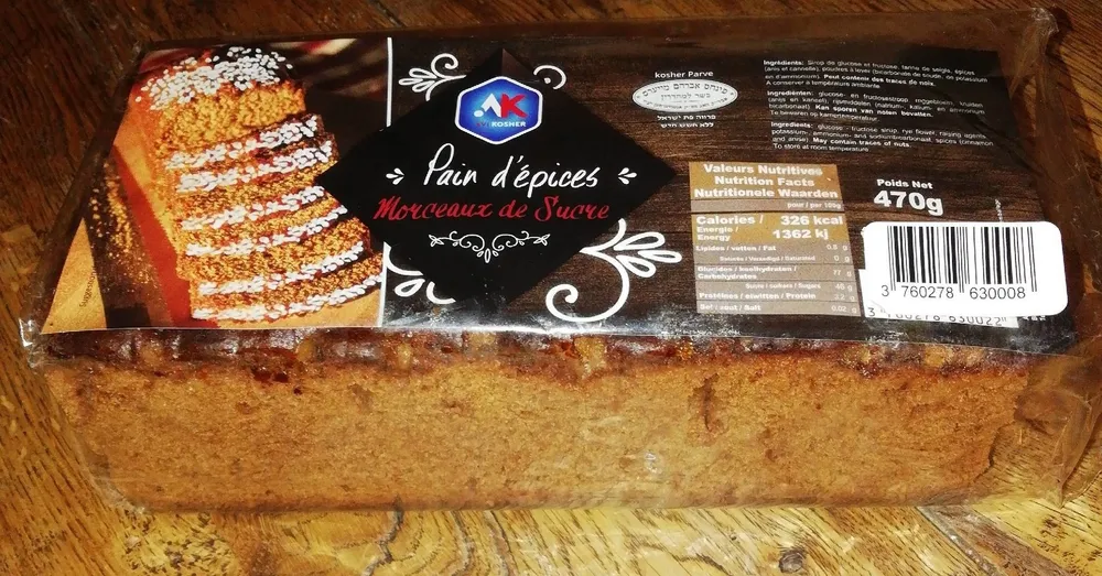 Pain d'épices morceaux de sucre