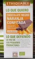 Chocolate negro con naranja confitada