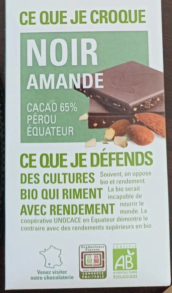 Chocolat noir amande