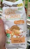 Lentilles corail et jaunes bio