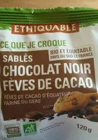 Sablés chocolat noir et fèves de cacao