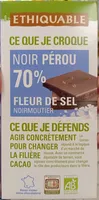 chocolat bio noir Pérou 70% fleur de sel de Camargue