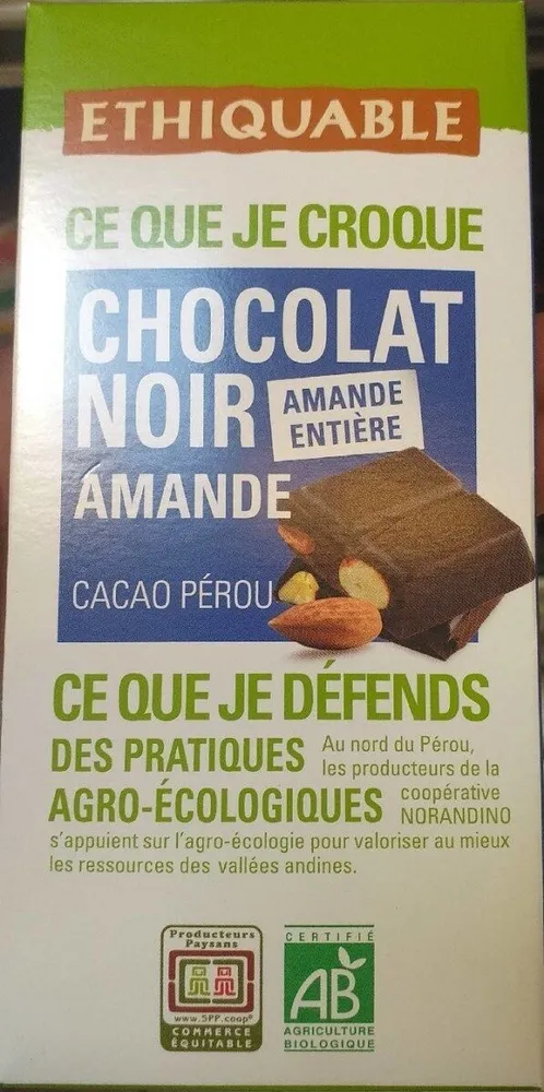 Chocolat noir Amande