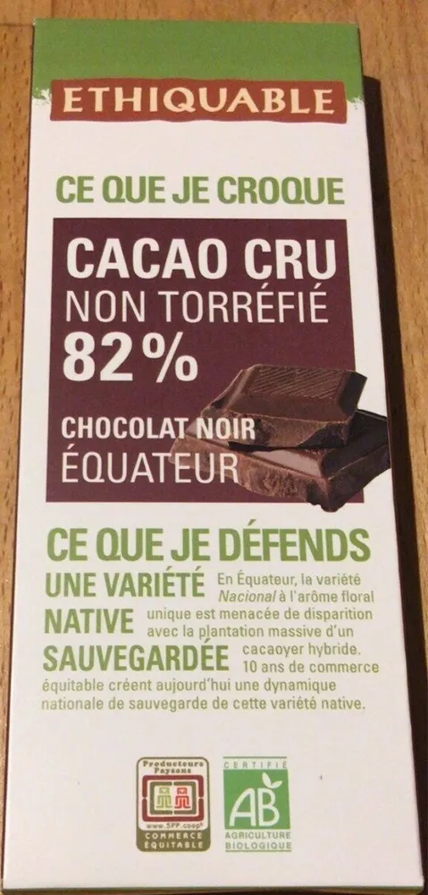 Cacao cru 82%