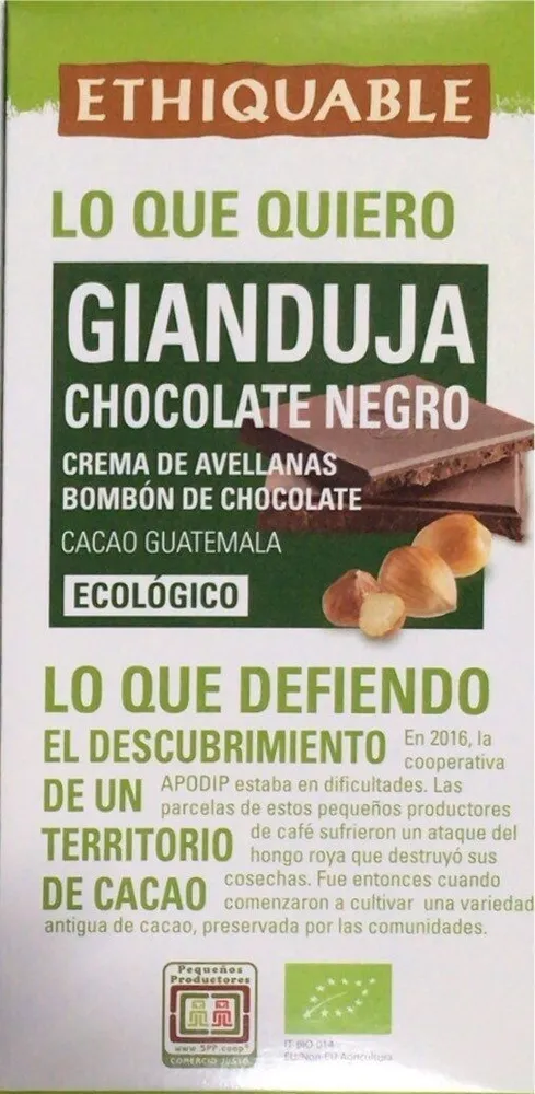 Gianduja chocolate negro