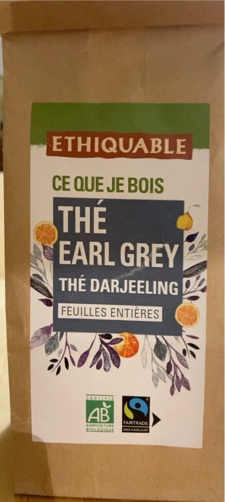 Thé Earl Grey - Thé Darjeeling - Feuilles entières