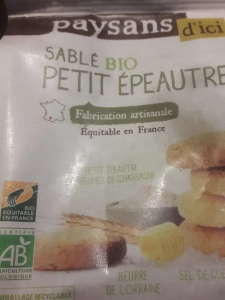 Sablés bio petit épeautre
